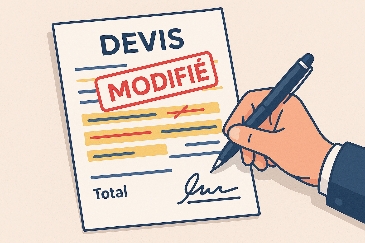 Modifier un devis signé ou ajouter des options